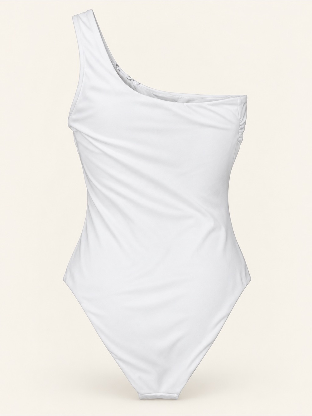 Roberto Cavalli White Silver Logo One Shoulder Swimsuit Size M - Picture 2 of 5